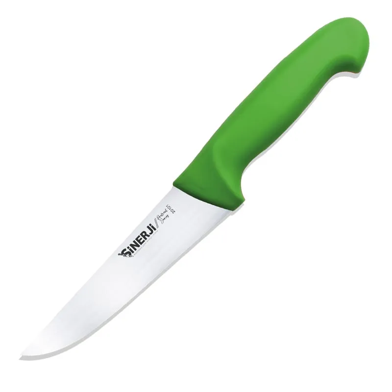 Sinerji Protrend No 1 Plastik Saplı Kasap Bıçağı, 14.5 cm, Yeşil