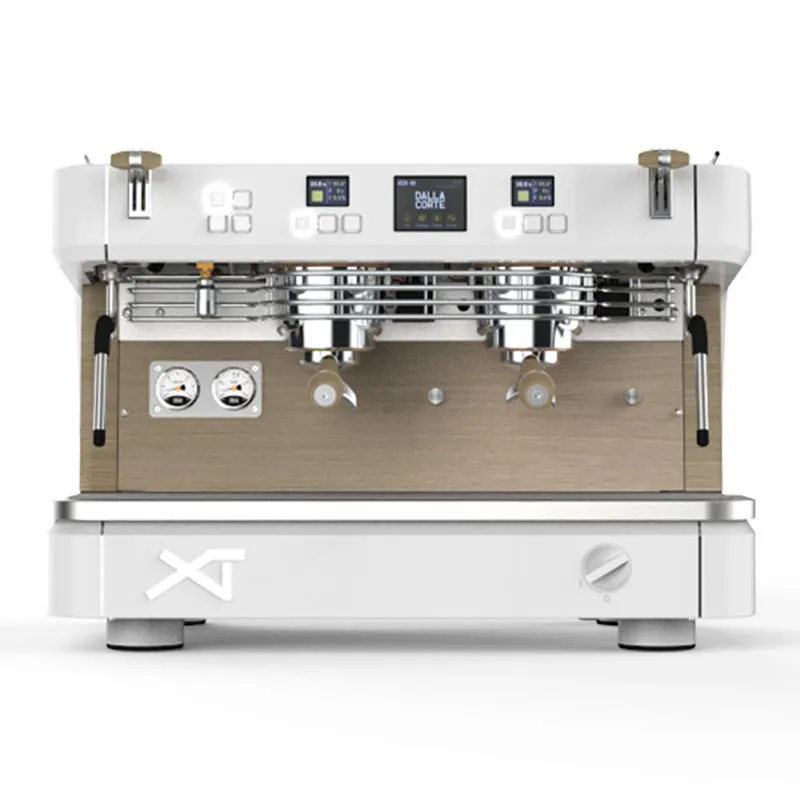 Dalla Corte XT Barista Espresso Kahve Makinesi, 2 Gruplu, Beyaz Meşe