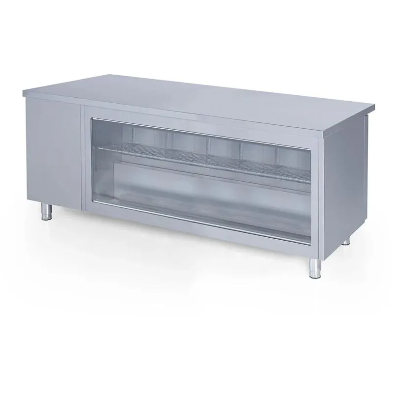 Iceinox STS K 650 CR Tezgah Tip Camlı Buzdolabı, 250x70x85 cm