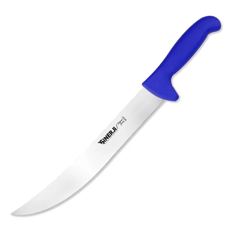 Sinerji Protrend No 4 Plastik Saplı Kıvrık Et Doğrama Bıçağı, 32 cm, Mavi