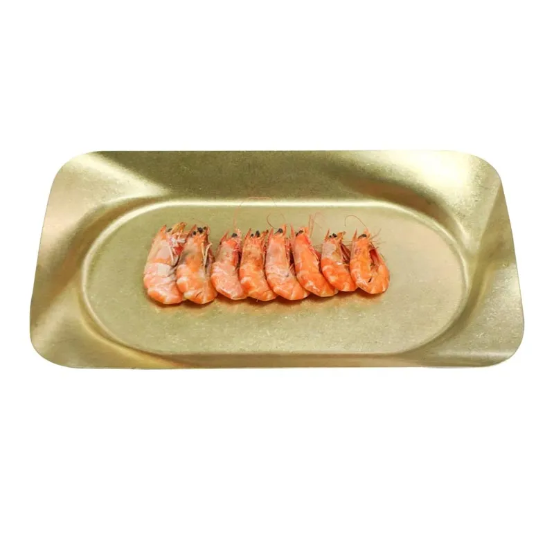 Biradlı Groovy GRV-R241020 Açık Büfe Retro Sunum Tabağı, 34.5x20x3.5 cm, Altın