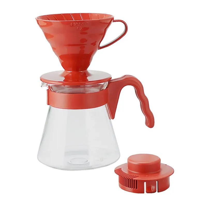 Hario VCSD-02R V60 02 Kahve Demleme Seti, Kırmızı