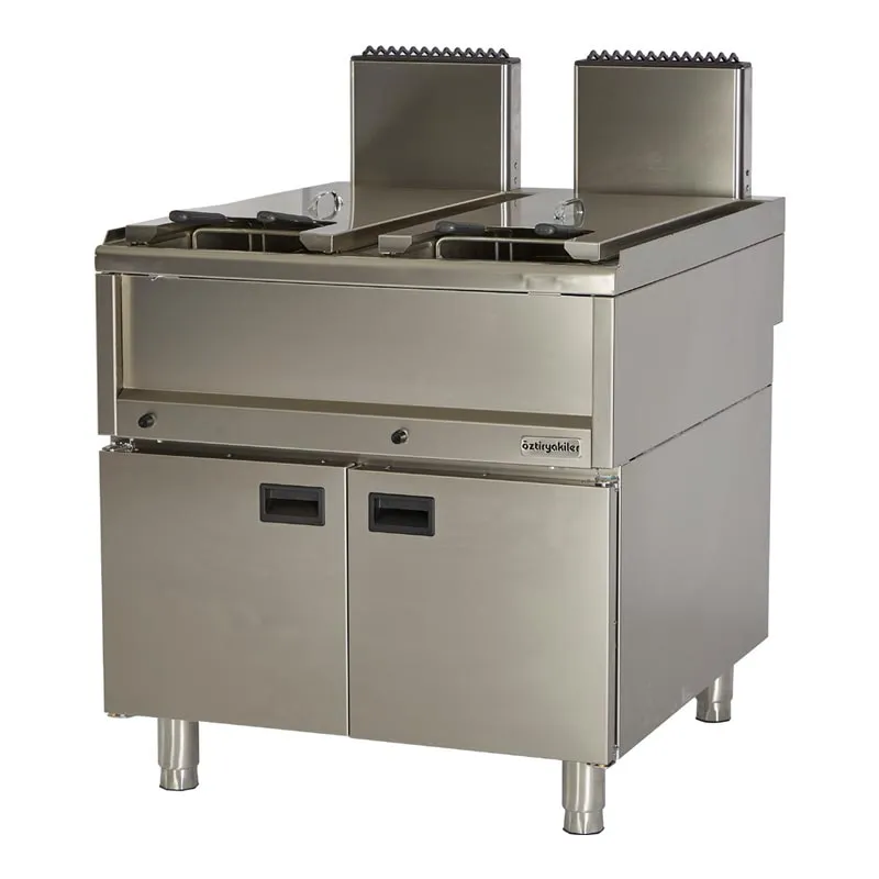 Öztiryakiler Optimum 900 Seri OFG 8090 E Set Üstü Dolaplı Fritöz, 80x90x85 cm, 22+22 L, Gazlı
