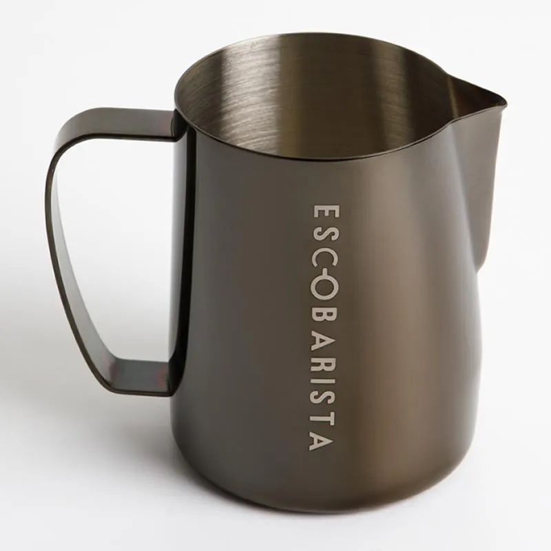 Escobarista Barista Space Latte Pitcher, 600 ml, Siyah