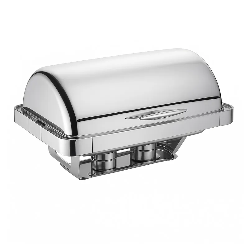 Biradlı Groovy GRV-3010 Roll Top Üst Chafing Dish, Jel Yakıtlı