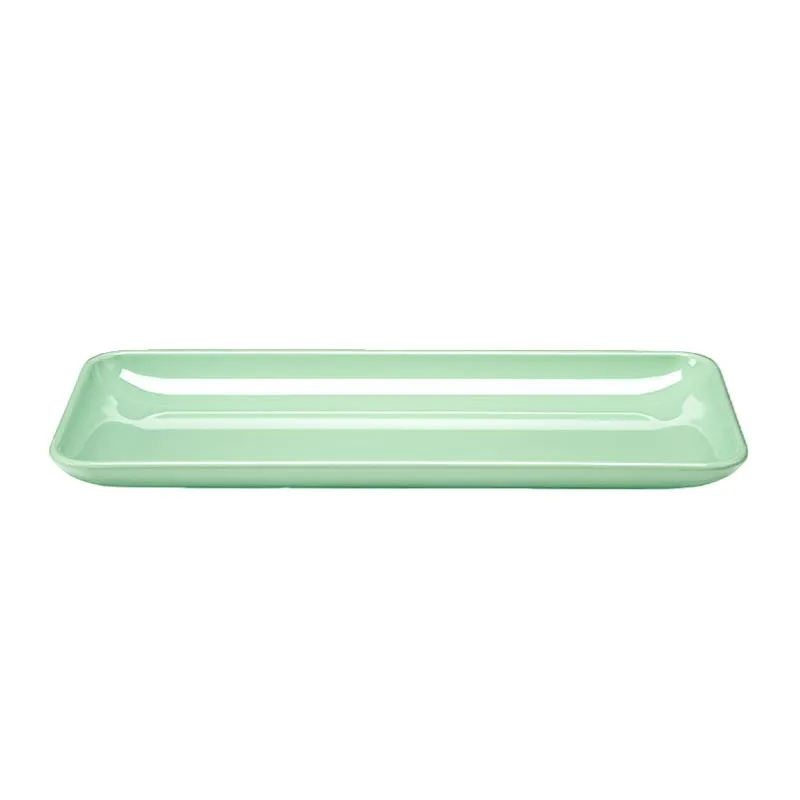 Zicco K-2028 Melamin Dikdörtgen Teşhir Tabağı, 21x51x4 cm, Yeşil