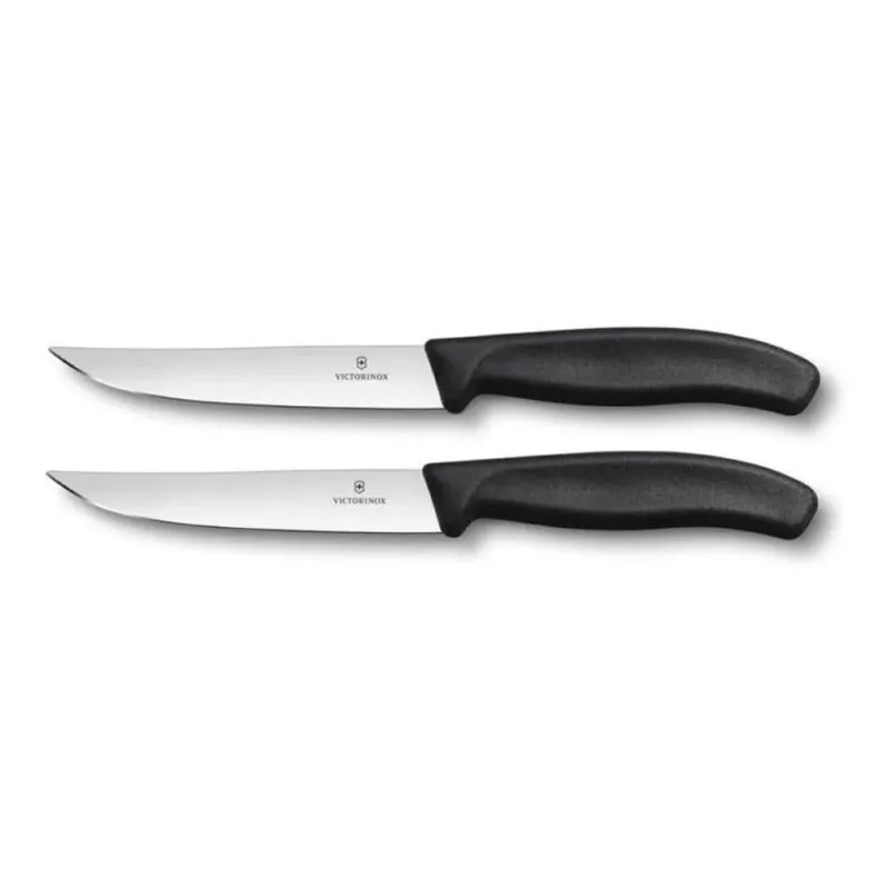 Victorinox Swiss Classic 6.7903.12B Blisterli 2'li Biftek Bıçağı, 12 cm, Siyah
