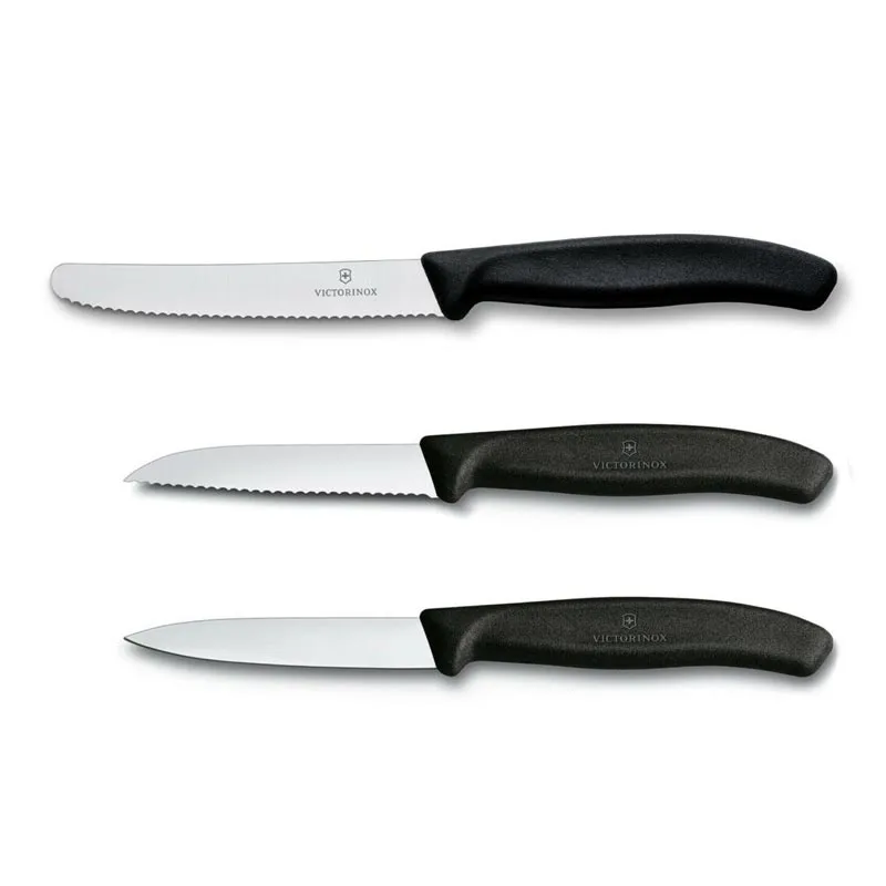Victorinox Swiss Classic 6.7113.3 3'lü Bıçak Seti, Siyah